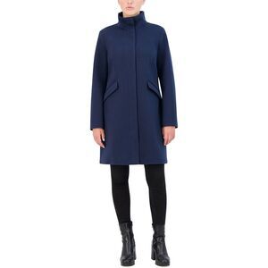 Cole Haan Soft Twill Zip Up Coat